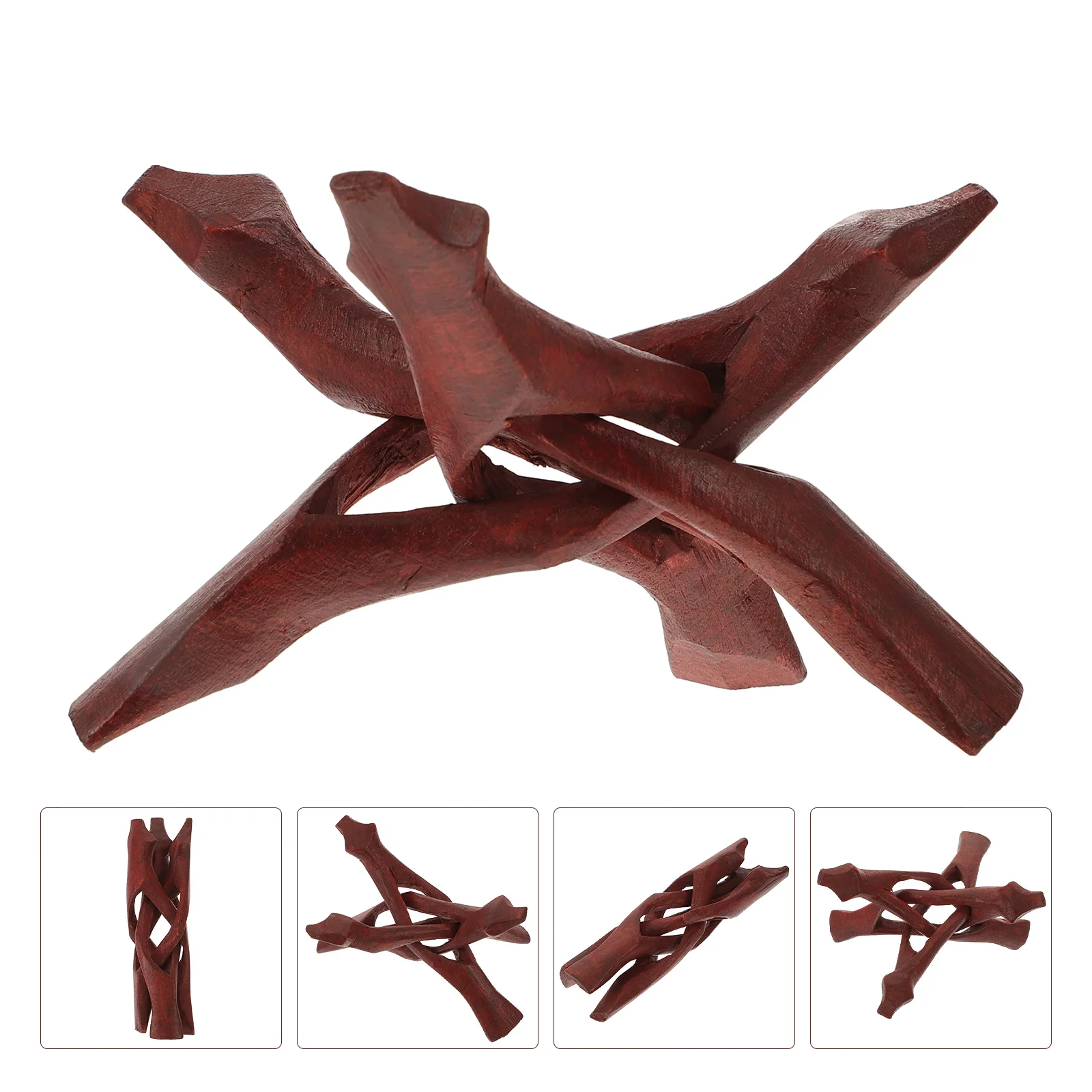 Stand Crystalegg Wood Holder Sphere Stone Globe Decor Branch Decorative Base Crystals Display Wooden