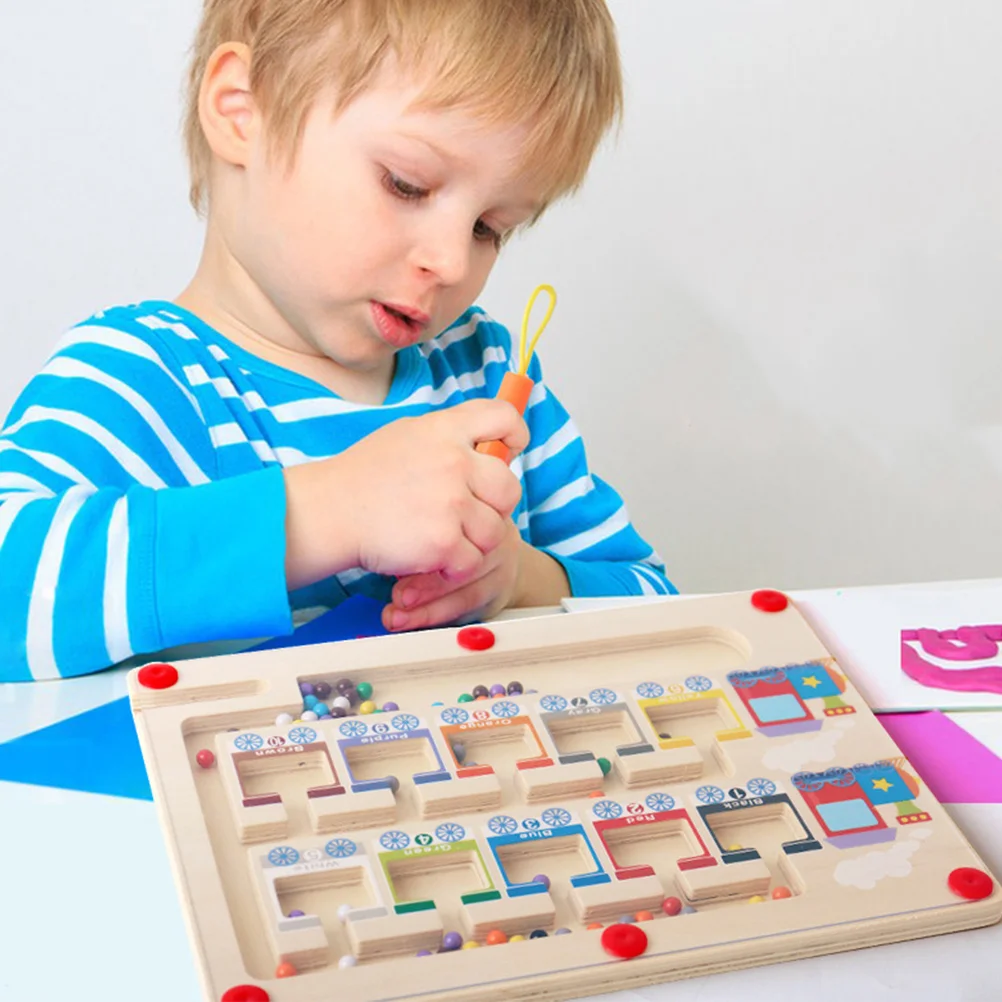 

Игра Монтессори Магнитная цветная, игрушки, пазлы для детей 3 лет, Возраст 3-5 лет, доска для обучения, деревянная доска для малышей, мелкая моторика