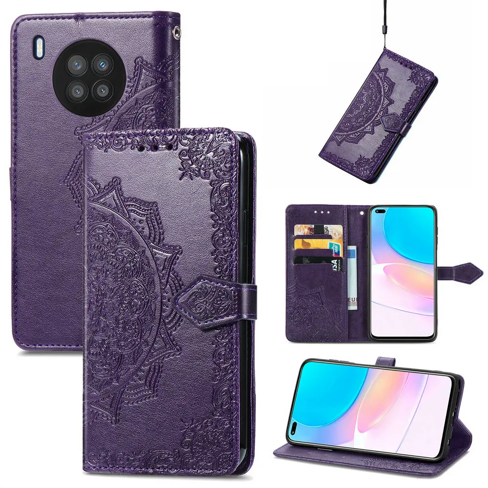 nova 8i nova9 i8 9 flip case wallet leather mandala card slot book shell for huawei nova 9 pro case nova8i 9 se 8 i phone cover free global shipping