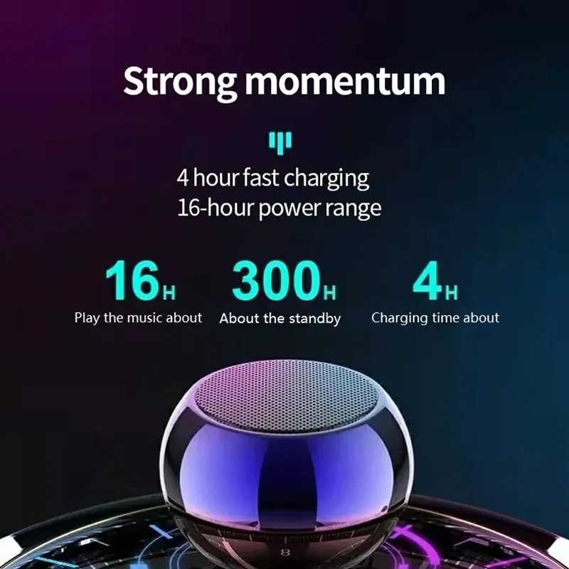 Беспроводная Bluetooth-Колонка M3wireless портативная маленькая металлическая