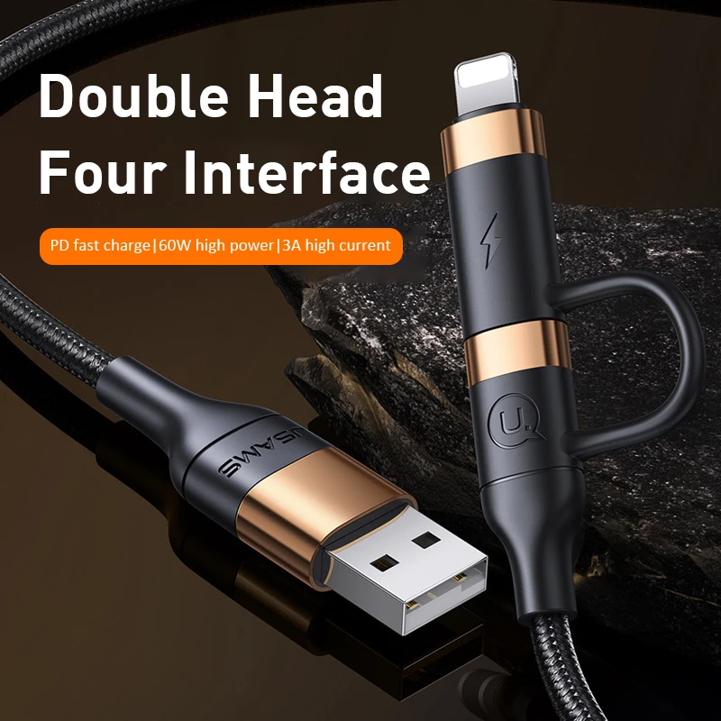 

Dual Type-c Charging Cable 4-in-1 Pd Dual 4-in-1charging Data Fast Charging Fast Charging Data Cable Fast Charging Data Cable