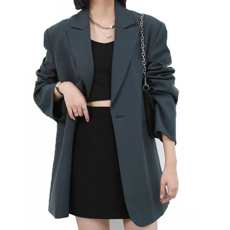 

Casual Shoulder Letter Single Button Blazers Suit Coat Women's Clothing Spring Autumn Blazer Jackets Female Outerwear BC510