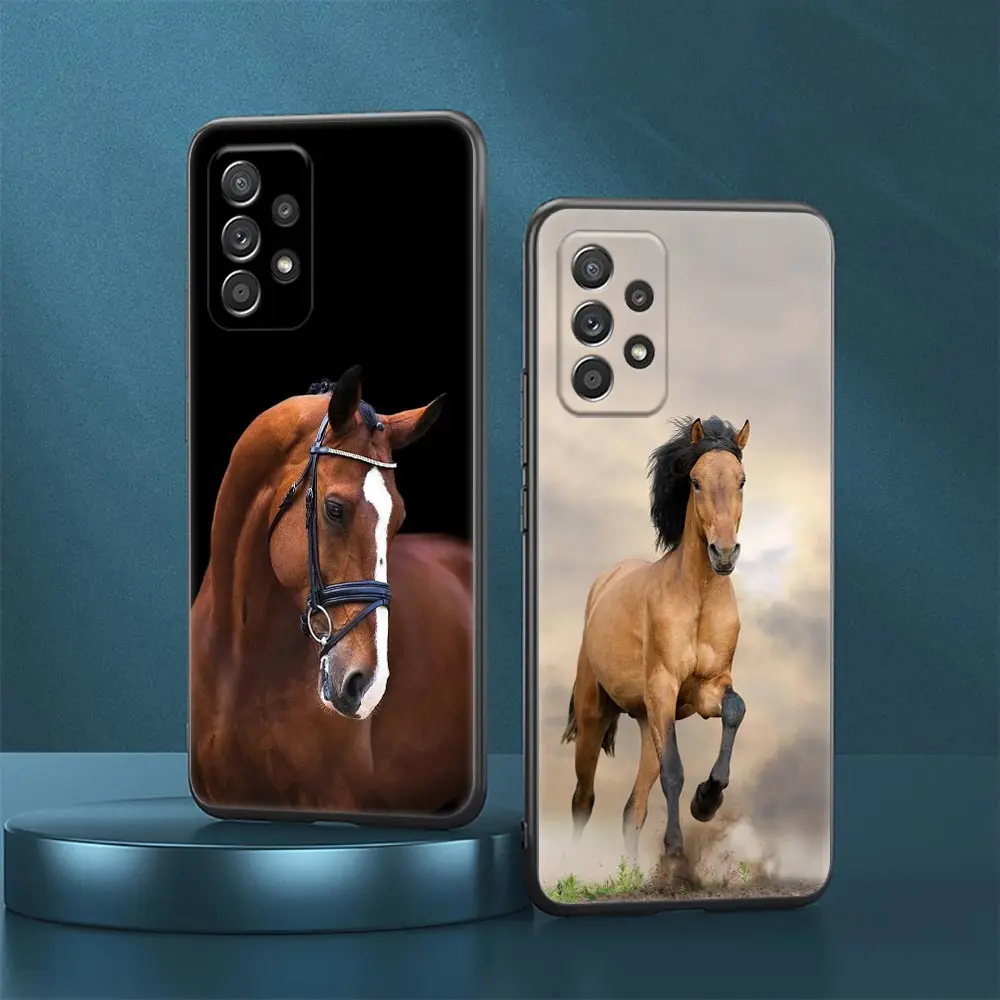 

Galloping Horse Case For Samsung Galaxy A23 5G Cases A13 4G A24 A23 A12 A14 A21s A22 A01 A02 A03 A04 S Soft Phone Covers Horses