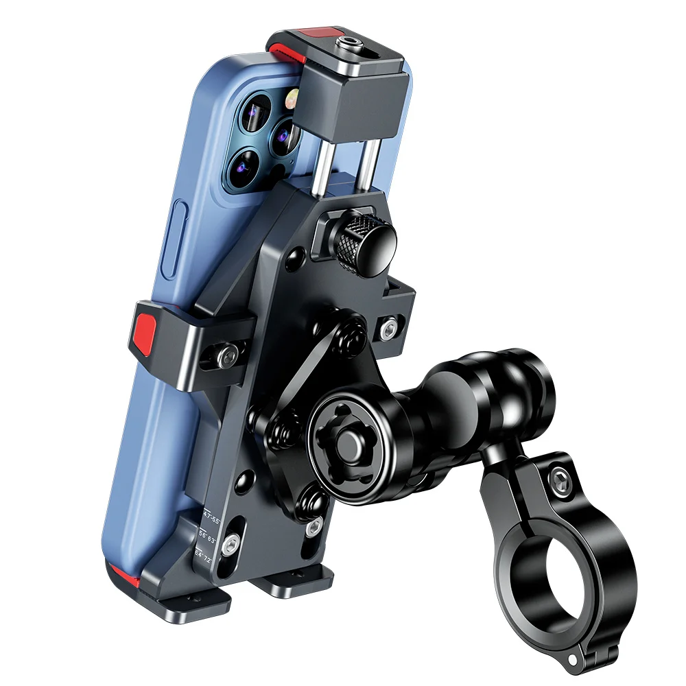 

Держатель для телефона из алюминиевого сплава для мотоцикла, вибрационный амортизатор, высокоскоростной безопасный замок с одним нажатием, держатель для сотового телефона для квадроцикла, велосипеда, скутера