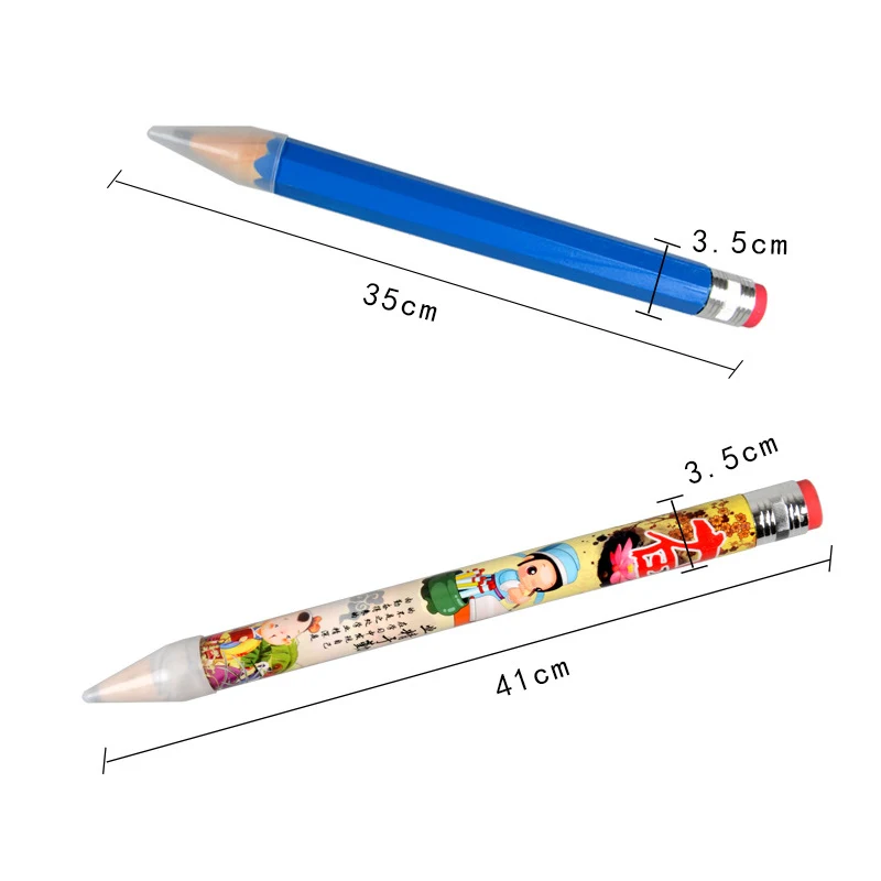 Wooden Big Giant Pencil Graphite lead core Personality Stationery For School Props Toys Gifts Writing Supplies Big Giant Pencil images - 6