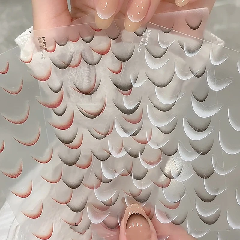 1 лист модные французские градиентные наклейки для дизайна ногтей тонкие