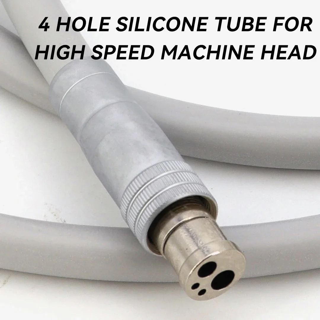 1 шт. стоматологическая силиконовая трубка с 4 отверстиями и коннектором для