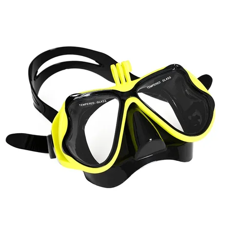Профессиональная силиконовая противотуманная маска для дайвинга с подставкой для спортивной камеры и полностью сухими очками для дайвинга