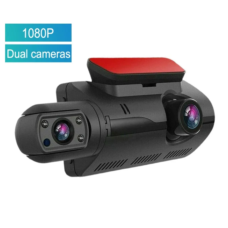 Car Driving Recorder DVR Front and Rear Dual Lens Camera Wide Angel Car Parking Reversing Driving Night Vision DashCam