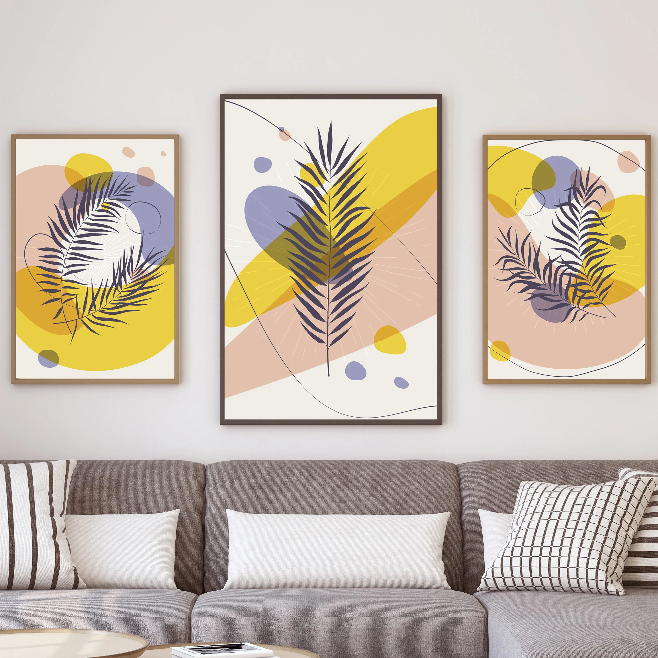 

Tropical Plant Leaves Wall Art Canvas Painting Nordic Poster Minimalist Art Poster Abstract Wall Paintings For Living Room Decor