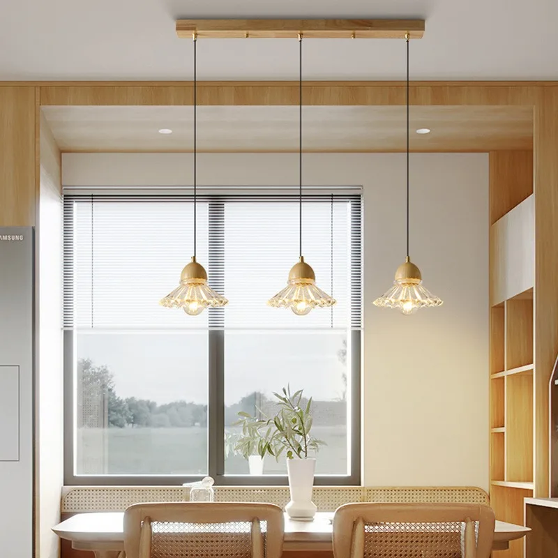 

Chandeliers Led Glass Japanese Lamps Nordic Bedroom Dining Hanging Lighting Decor Modern Luminaire Suspension Room Pendant Light