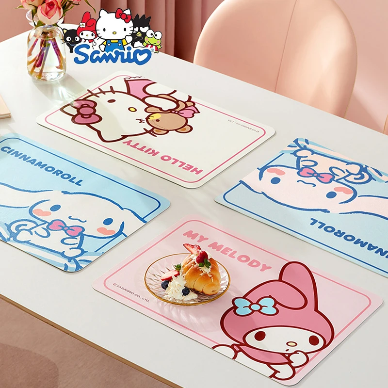 

Подстилка Hello Kitty Sanrio аниме милый Коричный мультяшный мой Мелодия водонепроницаемый маслостойкий обеденный стол антиожоговый коврик для де...