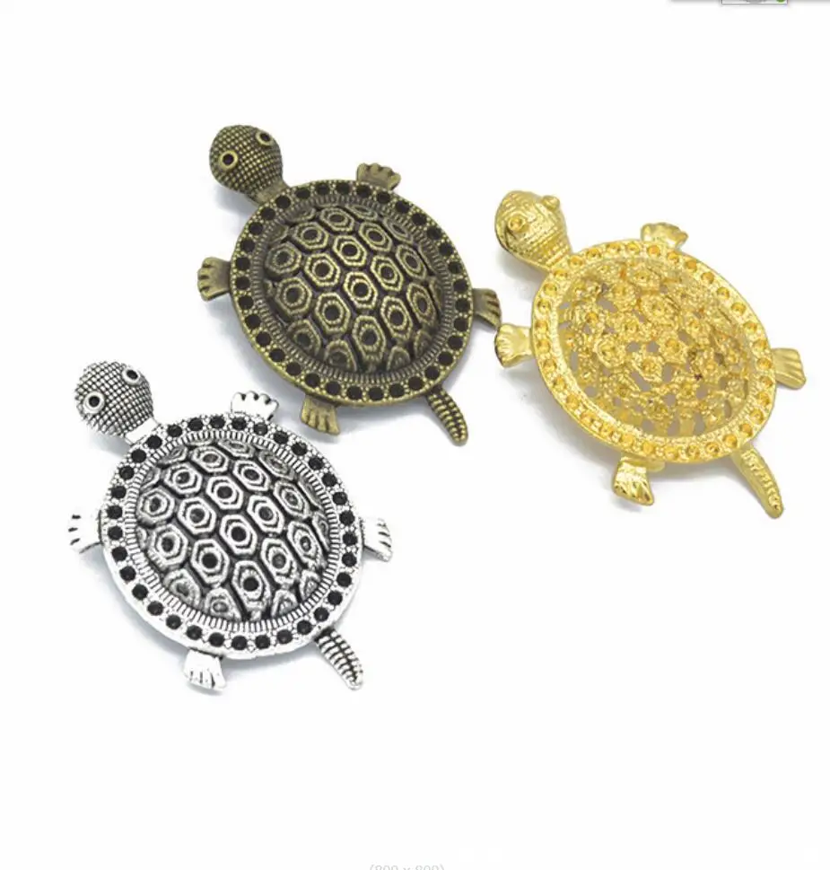 

10pcs 52*31mm Charms Sea Turtle DIY Jewelry Findings 2 Colors Sea Turtle Charms F0717