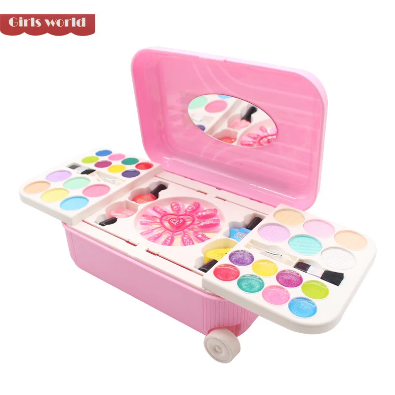 

Children Safe Nontoxic Makeup Set Peelable Nail Polish Makeup Princess Girls Play House Make Up Educational Toys Fun Game-40
