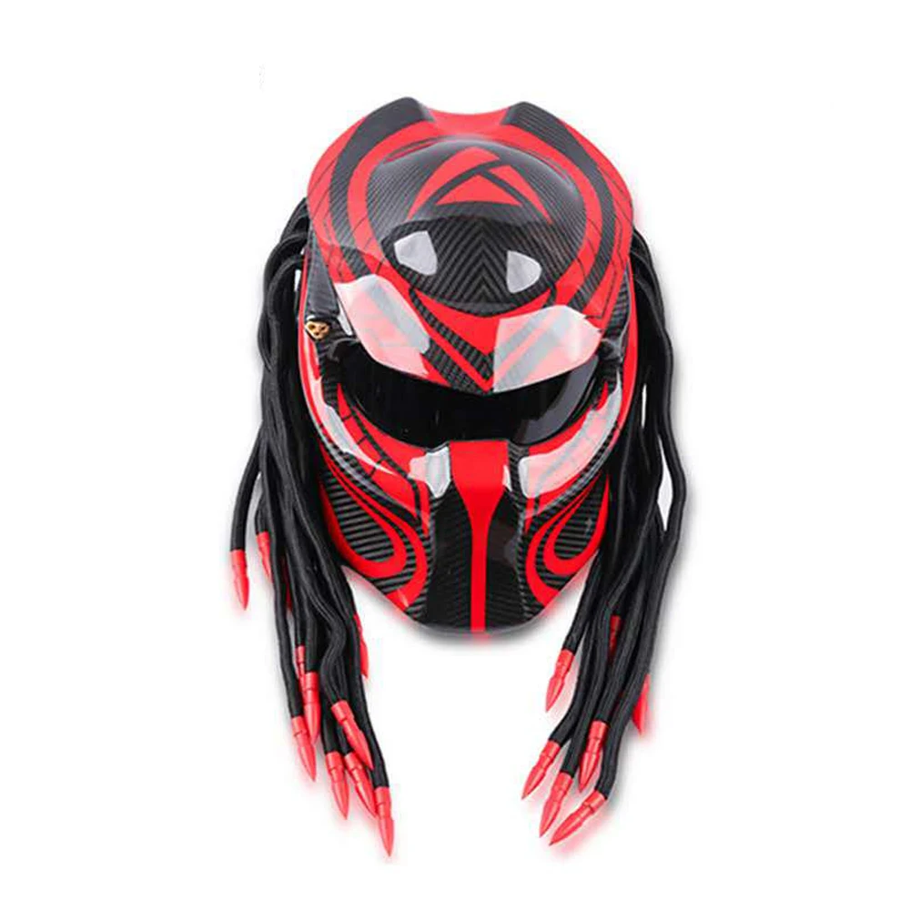 Мотоциклетный шлем хищника крышка анфас Железный Воин человек личность