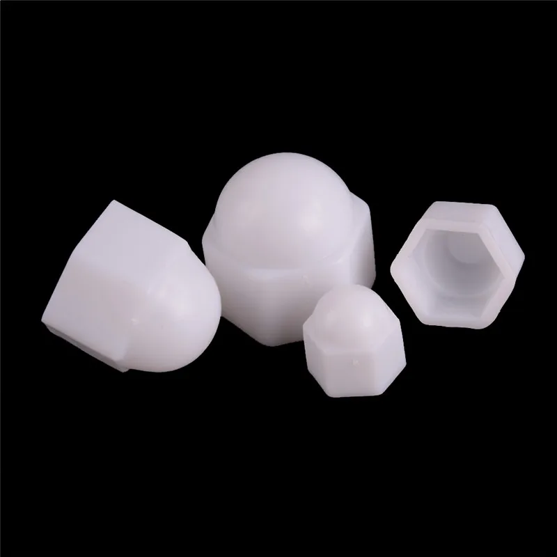 

10x M6 M8 M10 M12 White Dome Bolt Nut Protection Caps Cover Hex Hexagon