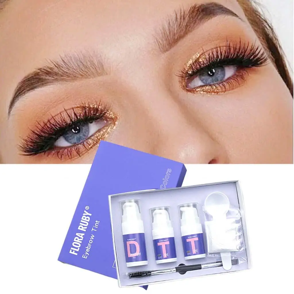 

Eyebrow Eyelash Kit with Brush Waterproof for Home Salon Girls
