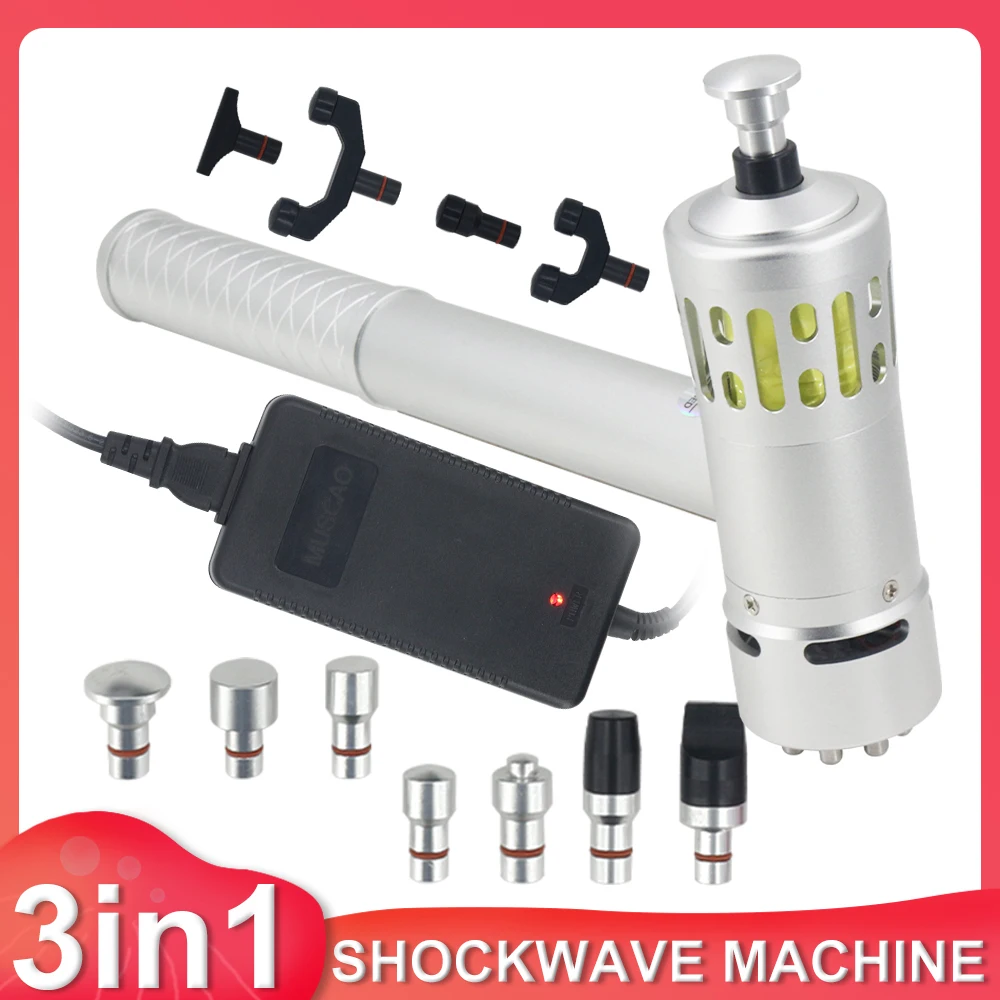 

3in1 Professional Shockwave Therapy Machine Pain Relief Shock Wave Chiropractic Adjusting Tool Massage Devices Muscle stimulatio