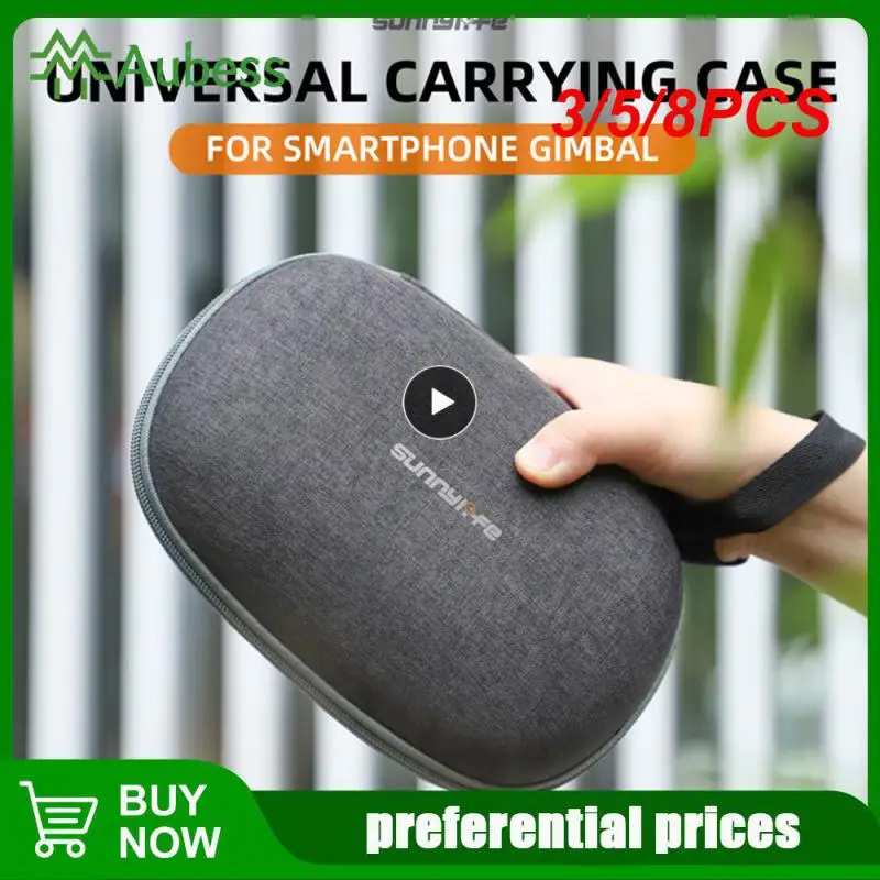 

3/5/8PCS Black Sunnylife Handheld Storage Bag Zipper Hand Case High Quality Large Capacity Protective Handbag