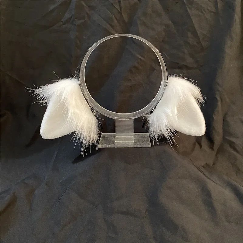 

Handmade Cheap Original White Sheep Ears Hairhoop Headwear For Cosplay Costume Party Props