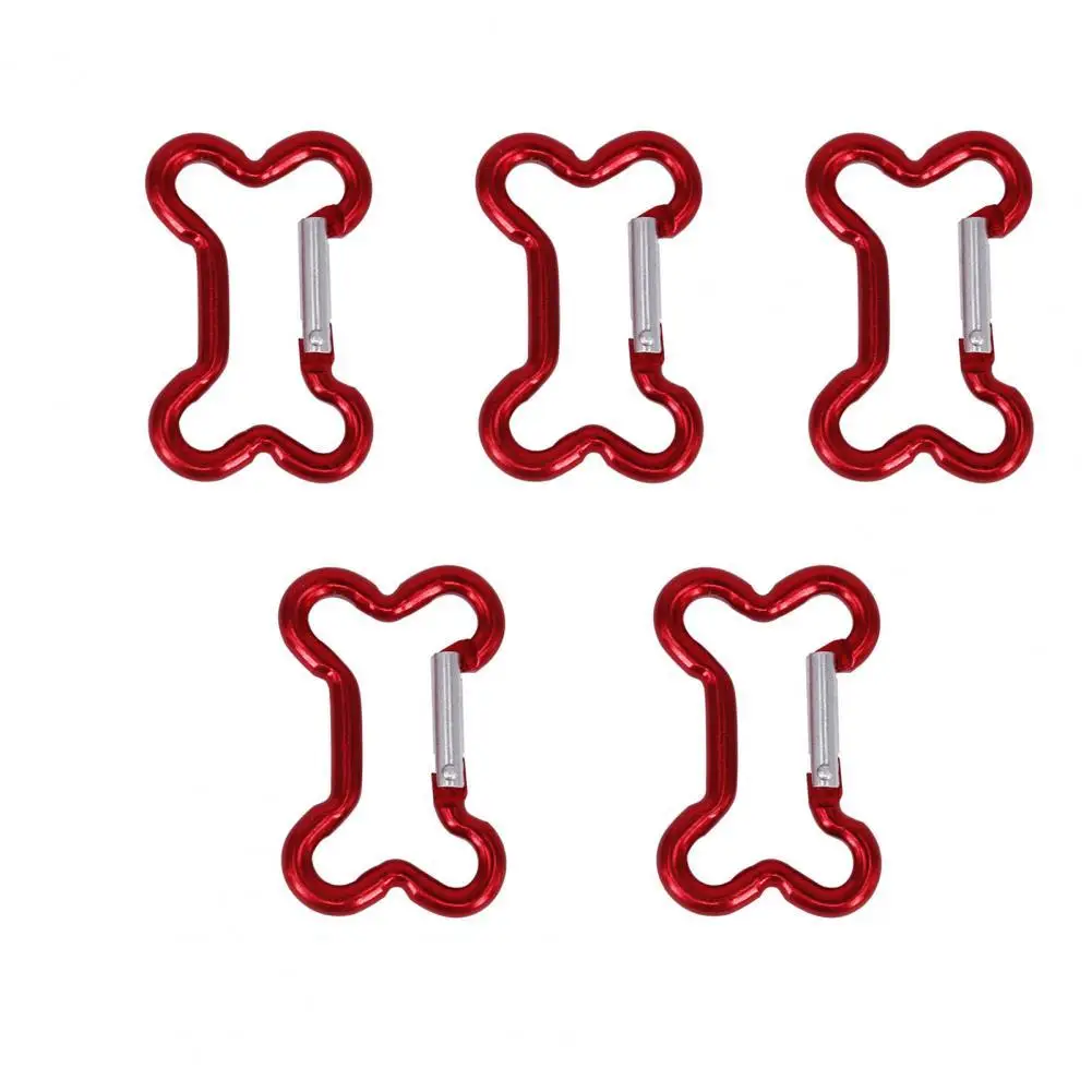 

5Pcs Small Hooks Lightweight Bone Type Key Chain Bone Type Aluminum Alloy Buckle for Handbags Carabiner