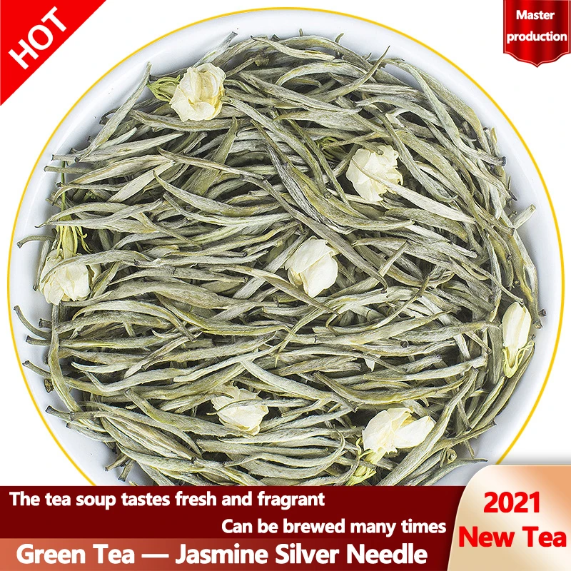 

2022 China Guangxi Premium 6A Jasmine Silver Needle Flower Tea Fragrant for Lose Weight Tea Green Health Care Tea 250g