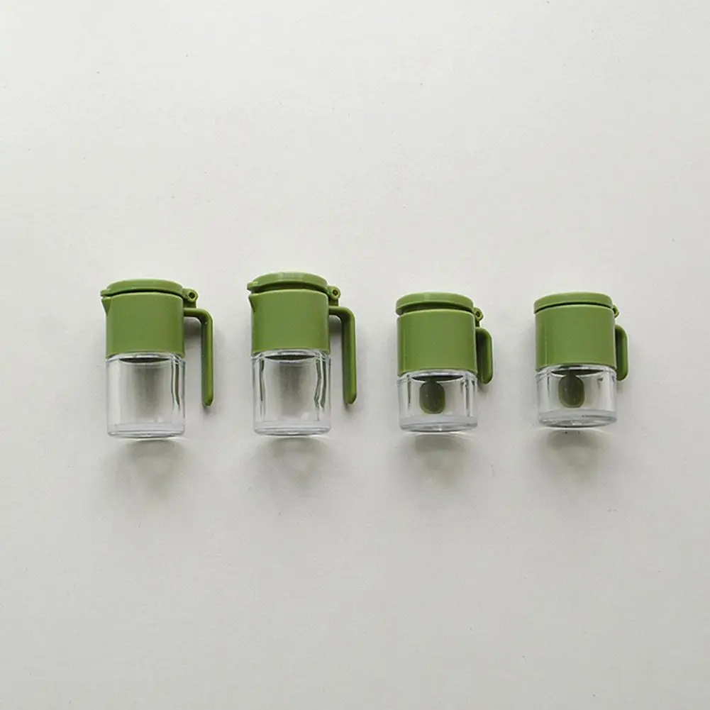 

4Pcs Miniature Seasoning Jar Useful Anti-deformed Visible Photo Prop Dollhouse Oil Jar Dollhouse Oilcan