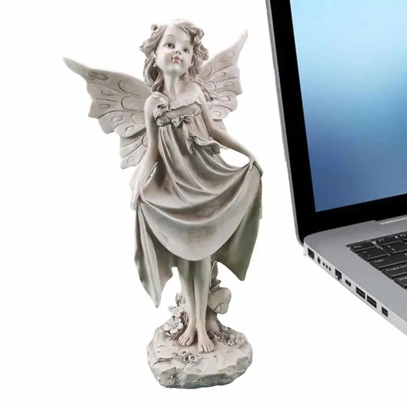 

Garden Statue Angel Figurine Ornament Flower Fairy Statue Decoration For Garden Resin Statue Ornaments Garden Decorations