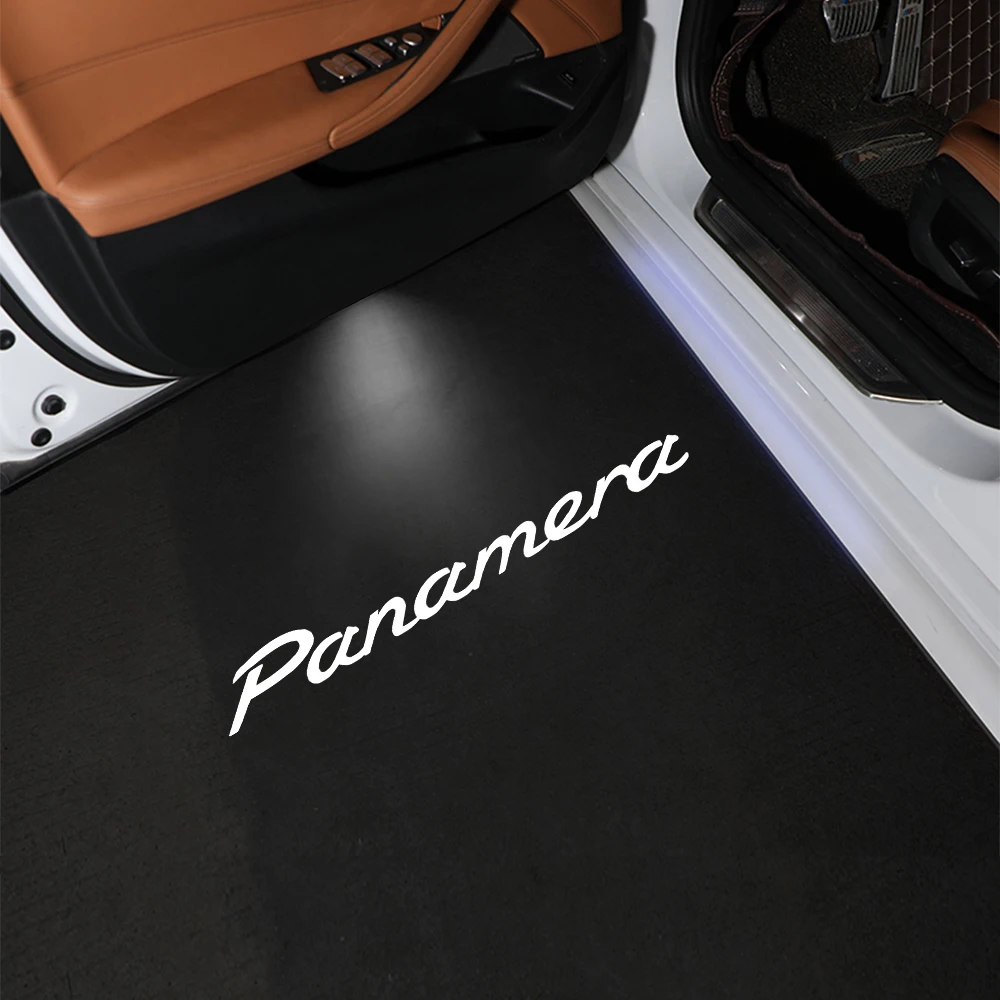 

2X для Panamera 970 2010-2017 2016 2015 2014 2013 2012 2011 светодиодные лампы для салона автомобиля, двери, добро пожаловать, призрачные теневые лампы, аксессуары