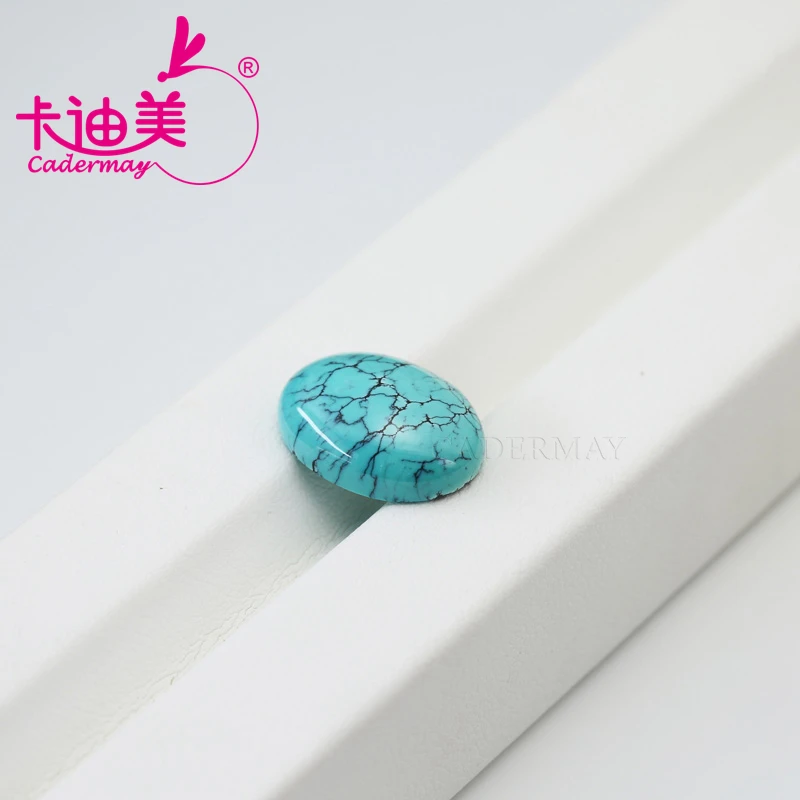 CADERMAY овальной формы кабина огранки 100% натуральный синий бирюзовый свободный