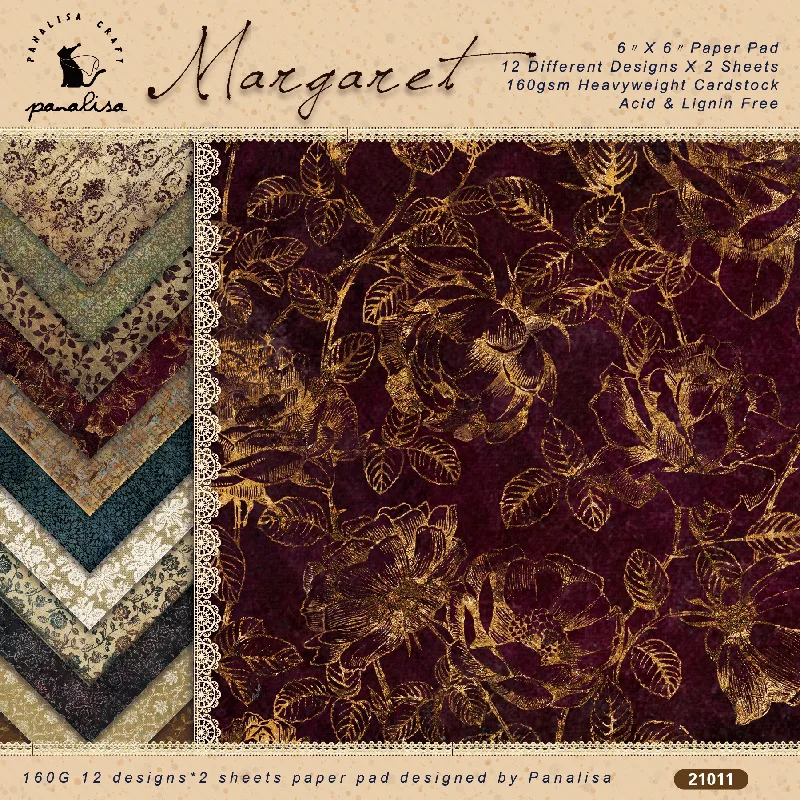 

12pcs Retro Sheet Printed Scrapbooking Background Paper Pads Retro Journal Paper Pack Art Handmade Craft Paper