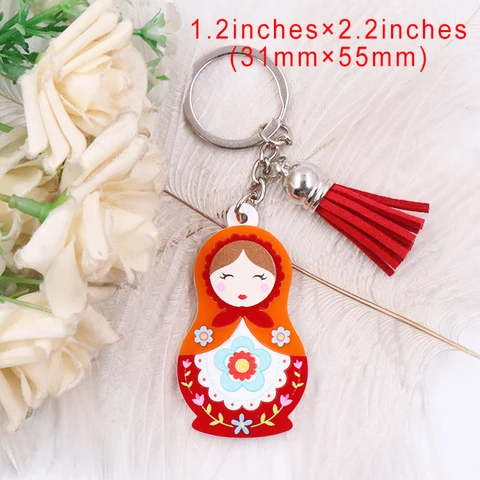 Акриловый брелок-матрешка HJYEXD
