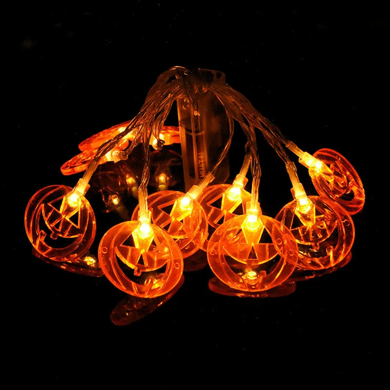 

1.5M 10LED Halloween Party Led Light Pumpkin Bat String Lamp Hanging Ornament Happy Halloween Party Horror Decoration For Home