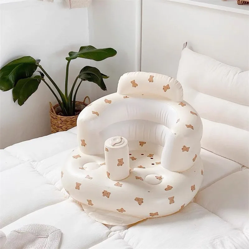 Children's Early Teaching Seat New Style Cotton Care Bear Infant Eating School Seat Multifunctional Bath Stool Small Sofa