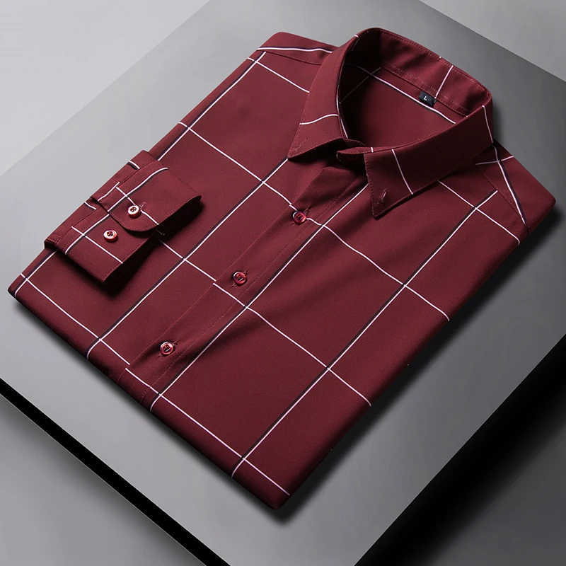 New 2022 Mens Business Casual Shirts 