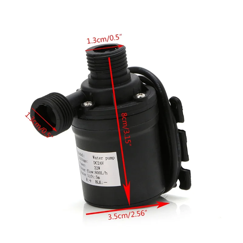 

800L/H 5M DC 24V Home Portable Brushless Motor Submersible Water Pump for Cooling System Fountains Heater Mini