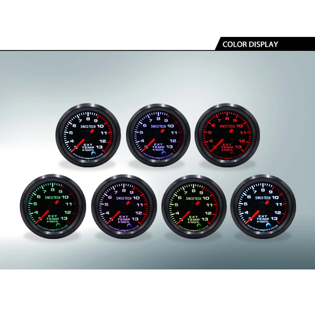 

52mm 2" DIGITAL ANALOG LED EXHAUST GAS TEMPERATURE TEMP 7 COLOR