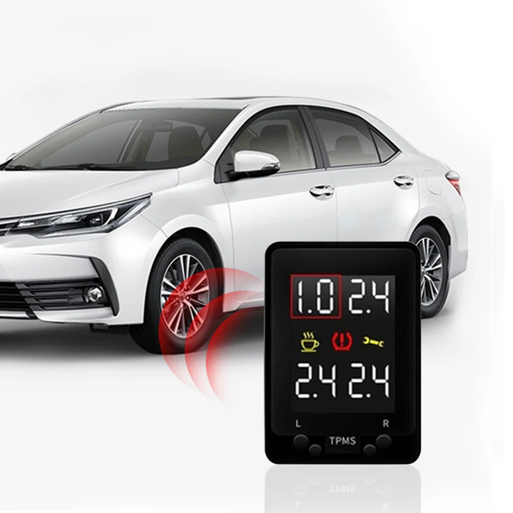 Цифровая система контроля давления в шинах OBD TPMS Комплект Диагностики шин с сигнализацией аксессуары для Toyota Auris RAV4 Corolla Sienna 2012