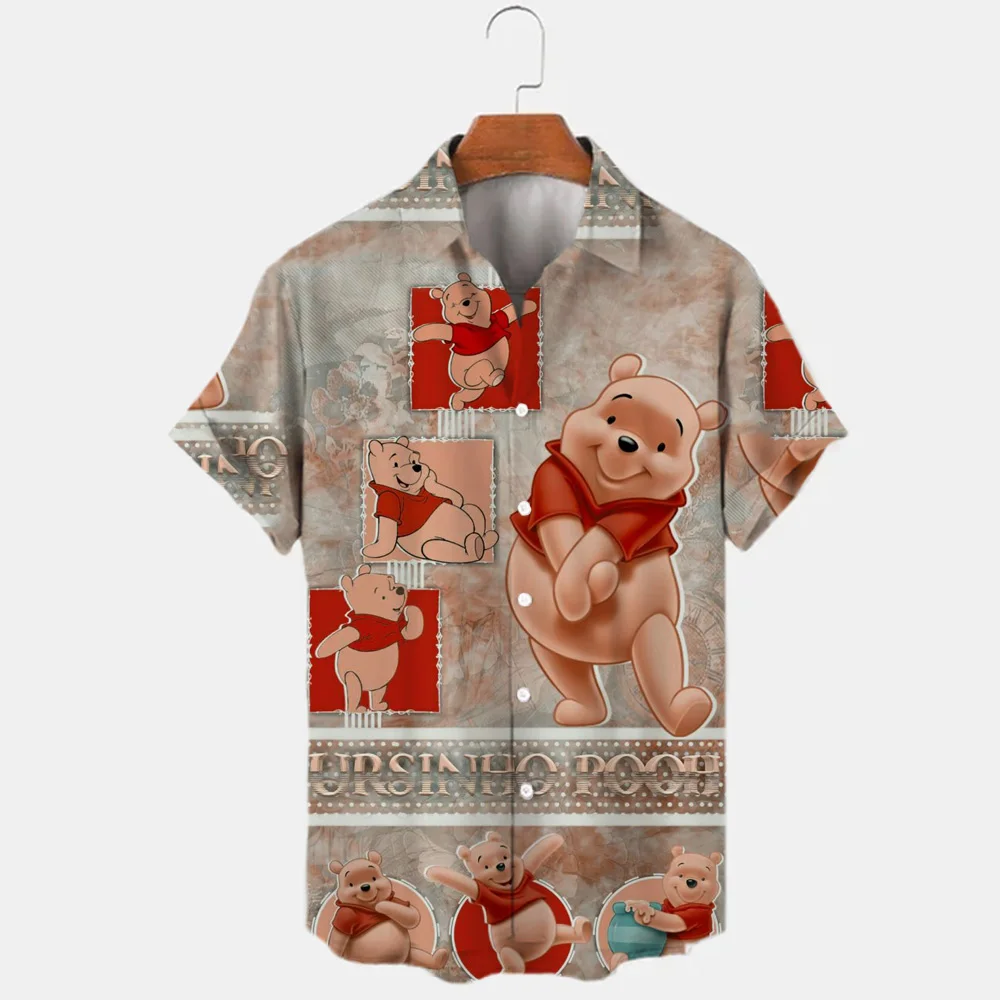 

3d Printed Disney Donald Duck Mickey and Minnie Oversized Lapel Men Shirts Summer New Fashion Trend Boutique Streetwear