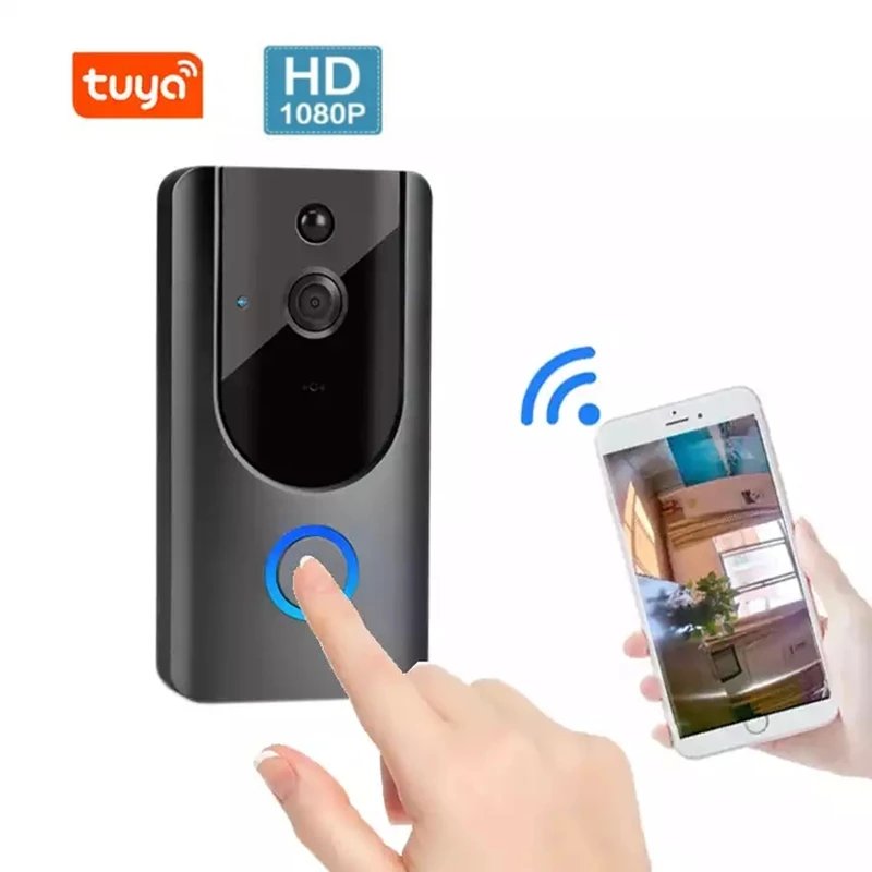 

Смарт-видеодомофон Tuya, Wi-Fi, 1080P, HD, ИК, ночное видение