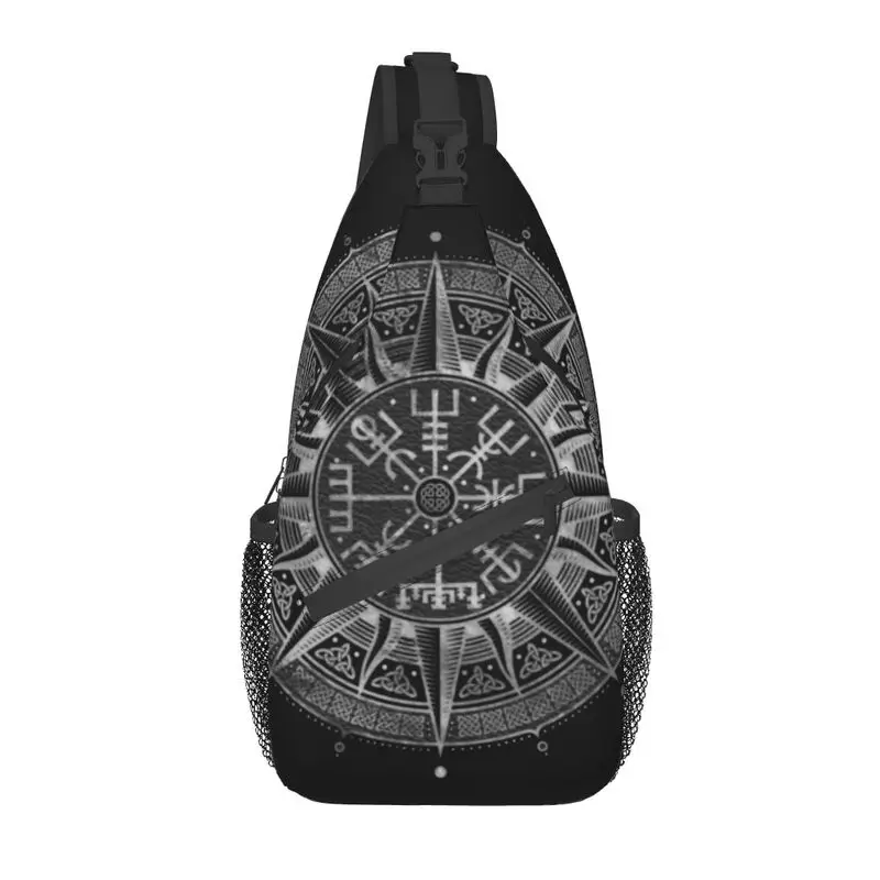 

Навигационный компас Vegvisir для викингов, нагрудная Сумка-слинг через плечо, мужской модный рюкзак на плечо для путешествий, велоспорта