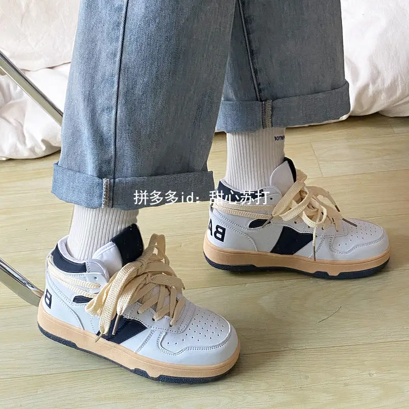 

Casual Flat Canvas Women Spring Autumn High Top Sneakers Platform Sports Shoes Vulcanize Running Lolita Kawaii Fashion Korean