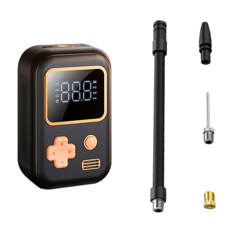 

1Set Tire Inflator Portable Air Pump Bicycle Pump 12V Electric Inflator For Car Tires And Bicycles With LED Light