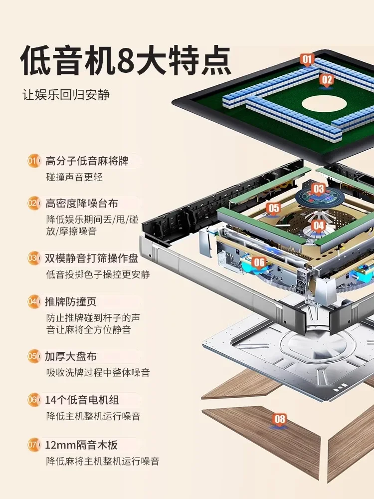 Автоматический домашний складной обеденный стол для Маджонга с подогревом