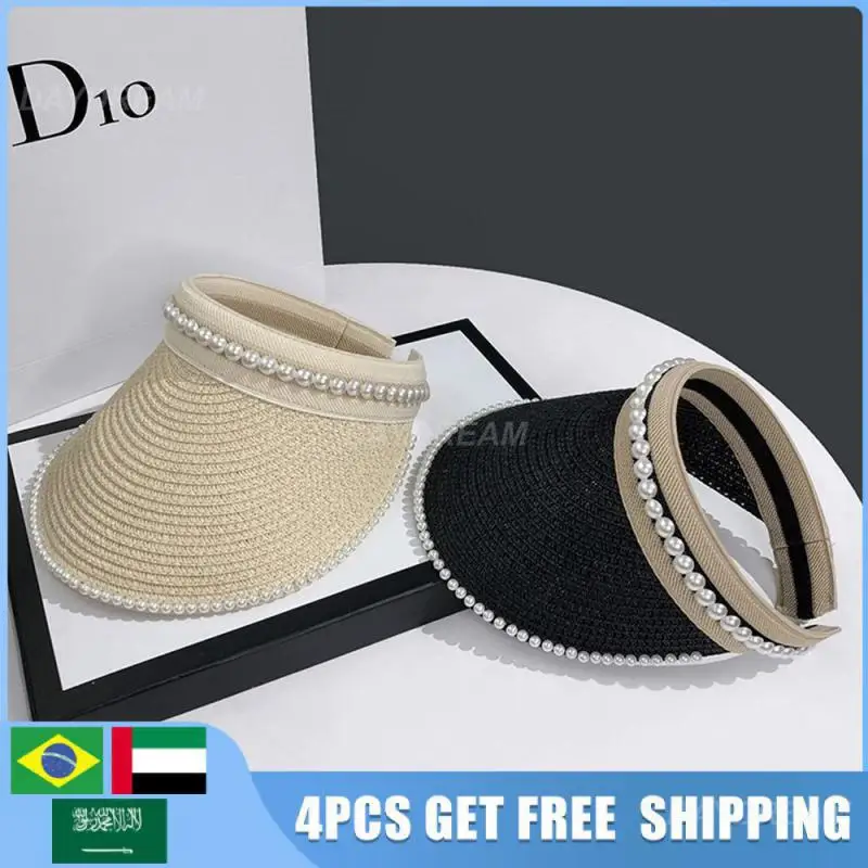 

Sunhat Easy To Carry Diamond Uv Resistant Female Hat Beach Hat Wear Light And Comfortable Oversized Eaves Bucket Hat Hat Straw