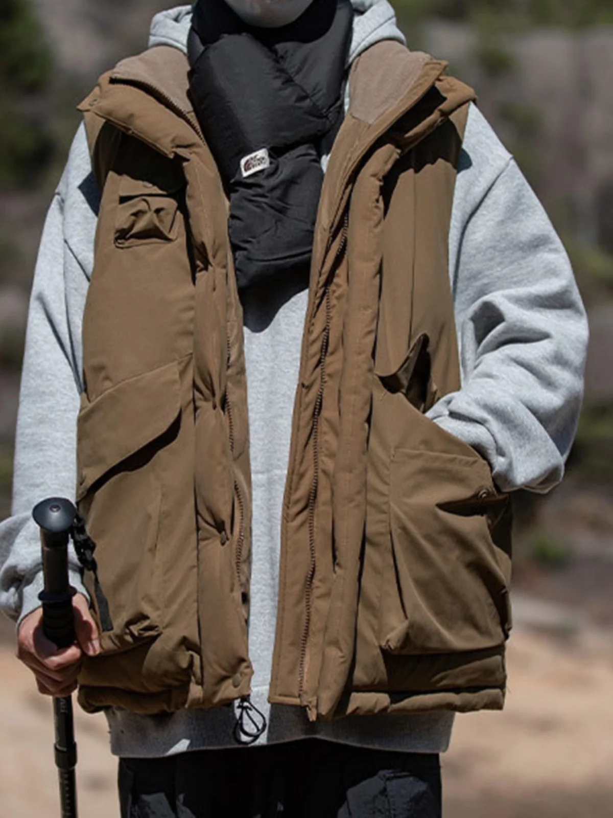 Японский модный жилет-карго Ciboy теплая пуховая куртка одежда с хлопковой