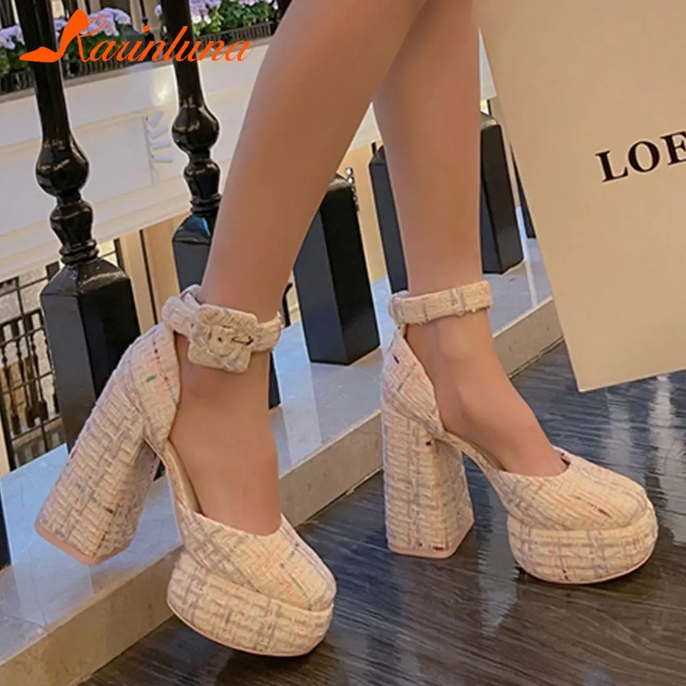 Brand New Cute Platform Sandals 2023 Spring Summer Fashion Sweet Mary Jane Shoes Chunky Platform Super High Heels Pump Sandals