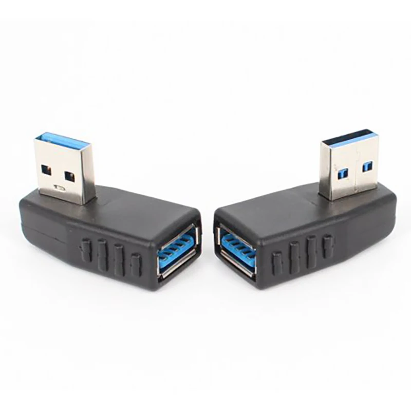

USB-коннектор 2,0/3,0, 90 градусов, вертикальный, левый, правый, вниз, угловой, USB тип A, штекер на гнездо, M/F конвертер, Удлинительный адаптер