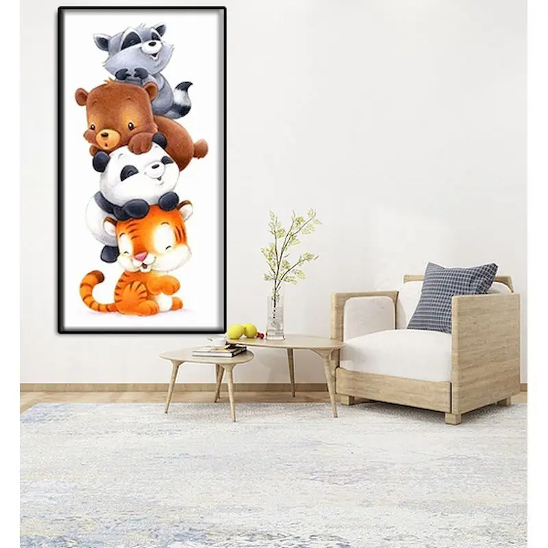 

GATYZTORY Painting By Number Animal Kits For Adults Children Large Size On Canvas Diy Coloring By Number Modern Home Decor