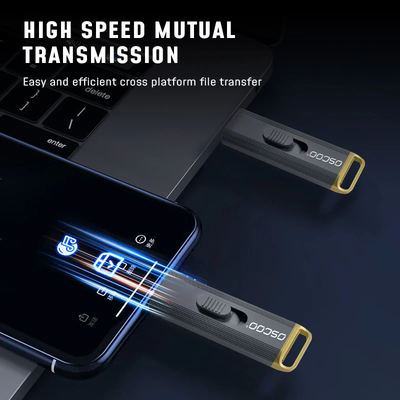 USB-накопитель OSCOO Wireless PSSD D8 SSD USB Flash Drive 20 Гбит/с TypeC USB3.2 GEN2*2